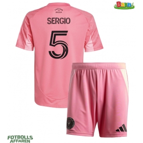 Inter Miami Sergio Busquets #5 Hemmaställ Barn 2025-26 Kortärmad (+ Korta byxor)